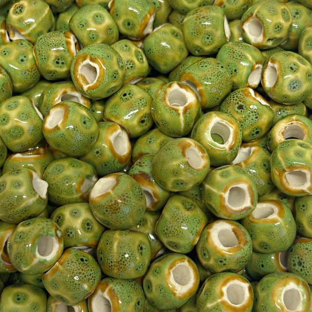 CERAMICA DONA IRREGULAR 12X14MM - VERDE