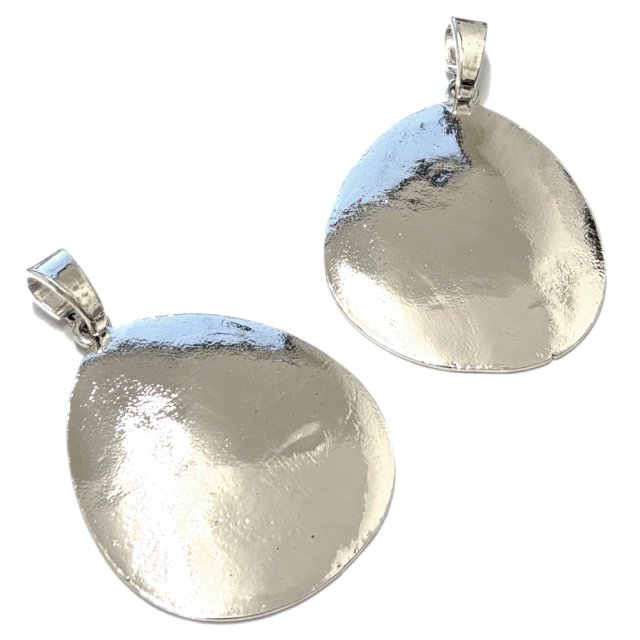 DIJE LAGRIMA GOTA MEDALLA XL 53X48MM - NIQUEL