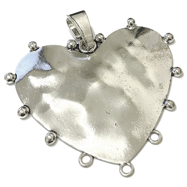 DIJE CORAZON XL 59X66MM - NIQUEL