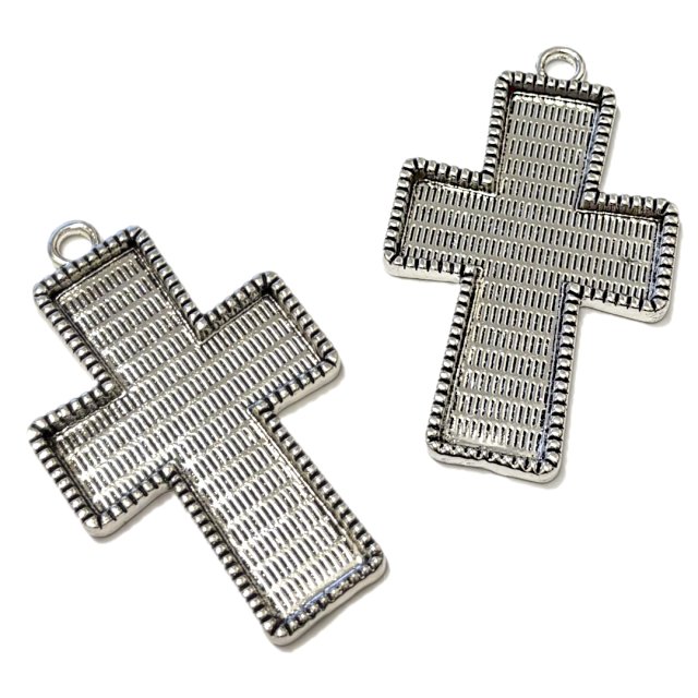 DIJE CRUZ XL 61X40MM - NIQUEL