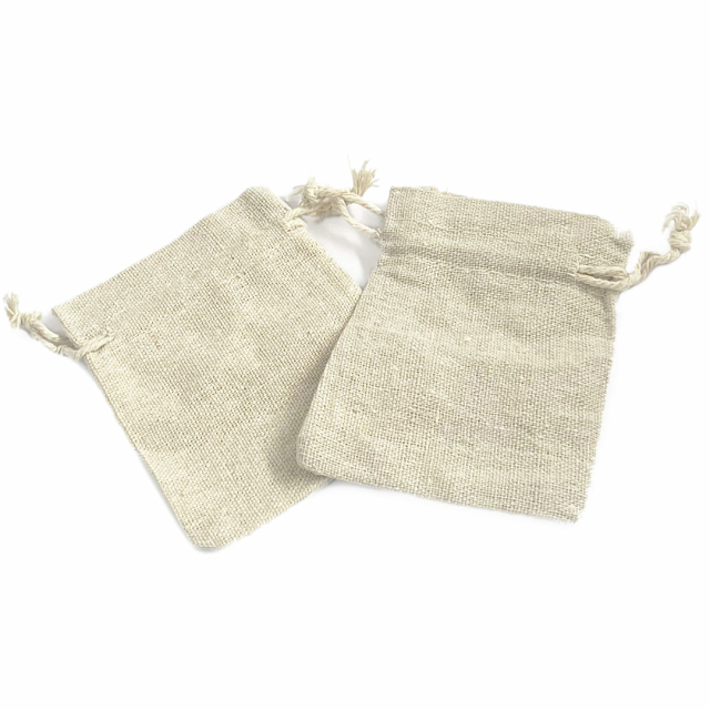 BOLSA TELA 9.5X7.5CM APROX (LIENZO)