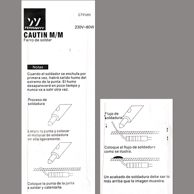 SOLDADOR ESTAÑO LAPIZ 80W