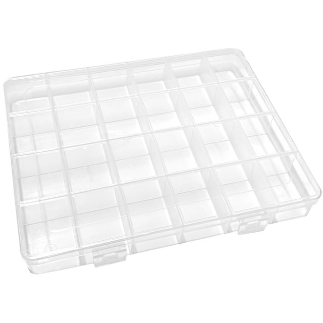 CAJA ORGANIZADORA PLASTICO 26.5X21X3.5MM (D-FIJAS) -  PARA KIT