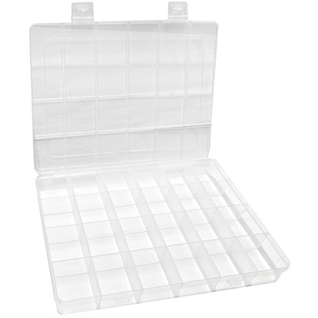 CAJA ORGANIZADORA PLASTICO 26.5X21X3.5MM (D-FIJAS) -  PARA KIT