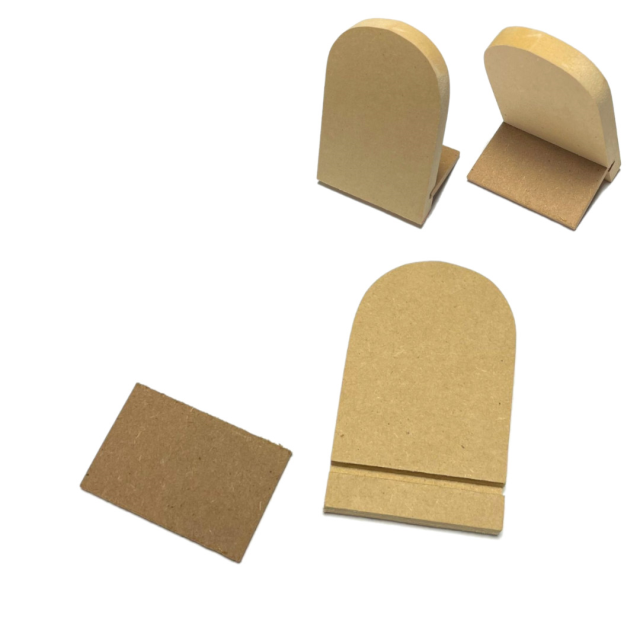 EXHIBIDOR MDF CON BASE 8X5X1CM