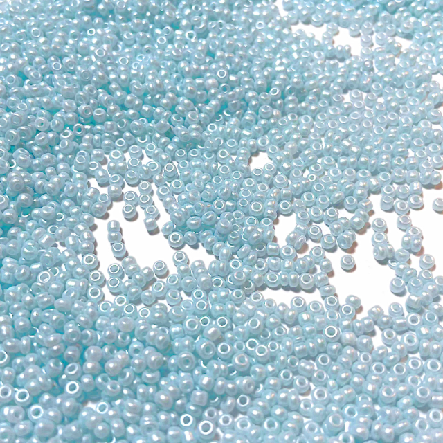 MOSTACILLAS 3X2MM PERLADAS  - CELESTE