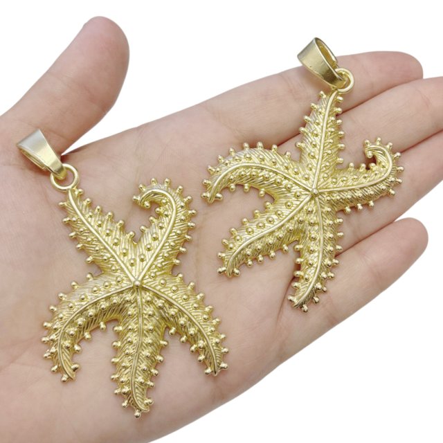 DIJE ESTRELLA DE MAR XL 60X51MM - DORADO MATE