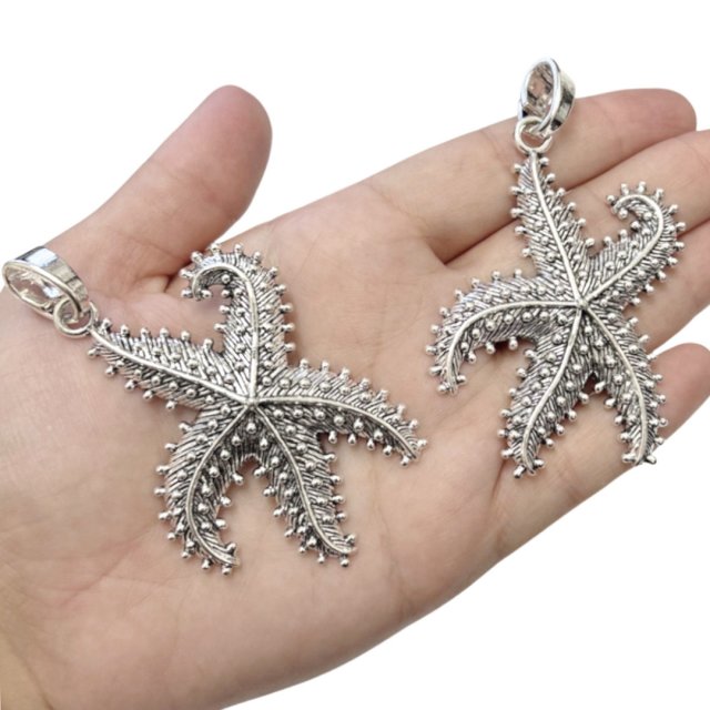 DIJE ESTRELLA DE MAR XL 60X51MM - NIQUEL
