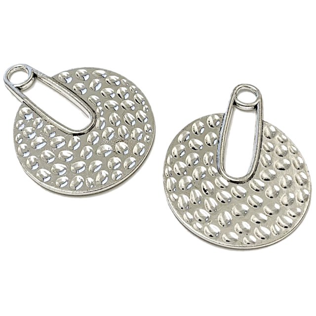 DIJE MEDALLA CIRCULO XL 60X47MM - NIQUEL