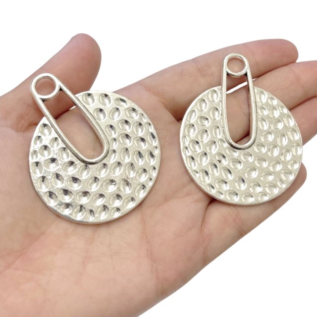 DIJE MEDALLA CIRCULO XL 60X47MM - NIQUEL