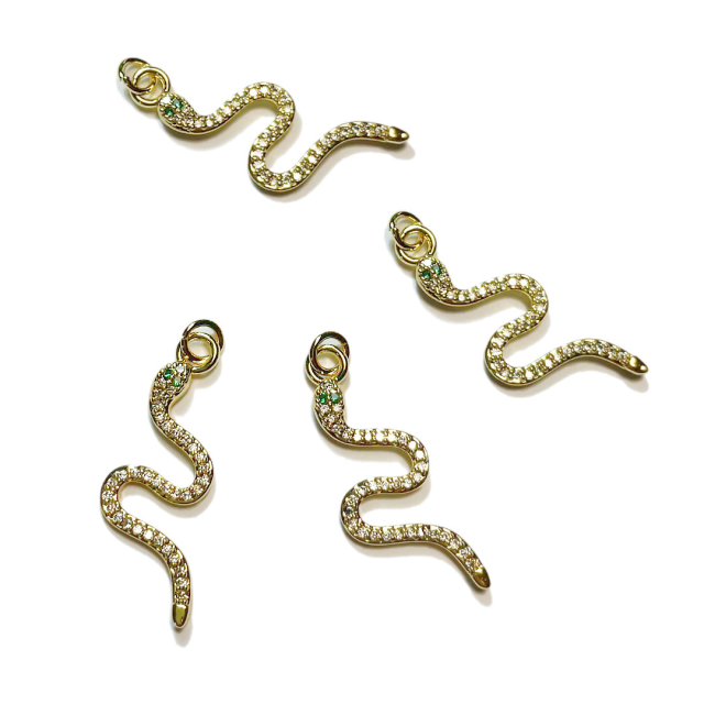 DIJE SERPIENTE 28X12MM - BAÑO DE ORO