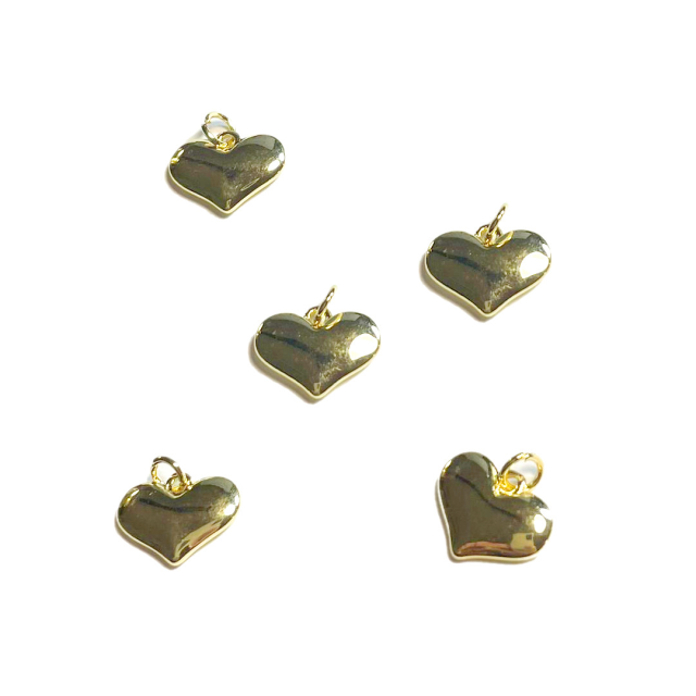 DIJE CORAZON 15X11MM - BAÑO DE ORO