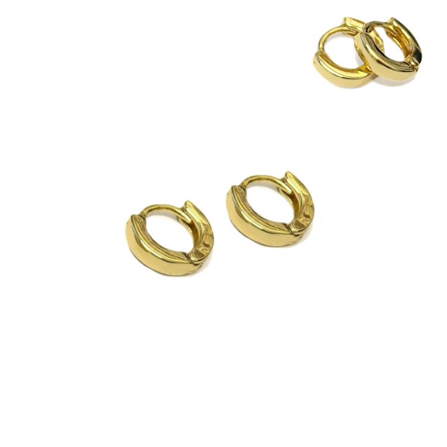 CARAVANAS ARO 9X10X2.5MM - BAÑO DE ORO
