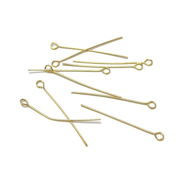 CLAVOS CON ARITO 0.6X35MM - BAÑO DE ORO