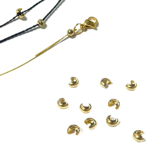 TAPA NUDO RULITO 4MM - BAÑO DE ORO