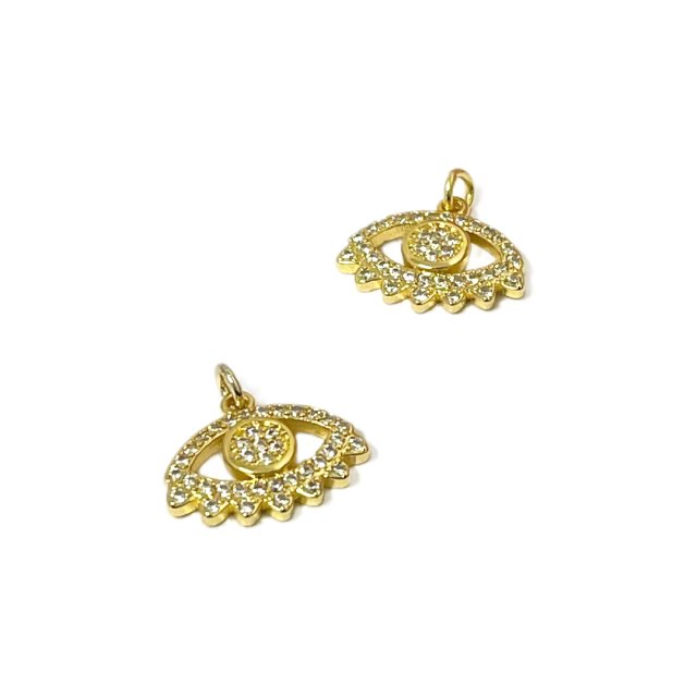 DIJE OJO BAÑO DE ORO 15X10MM