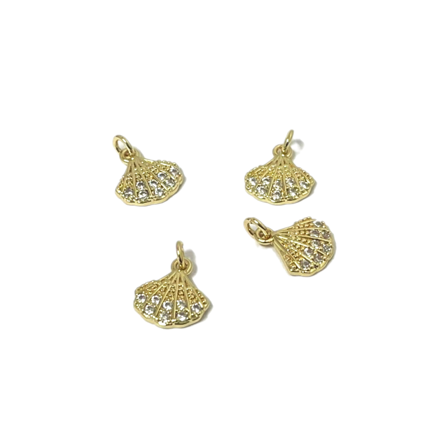 DIJE CARACOLA BAÑO DE ORO 10MM