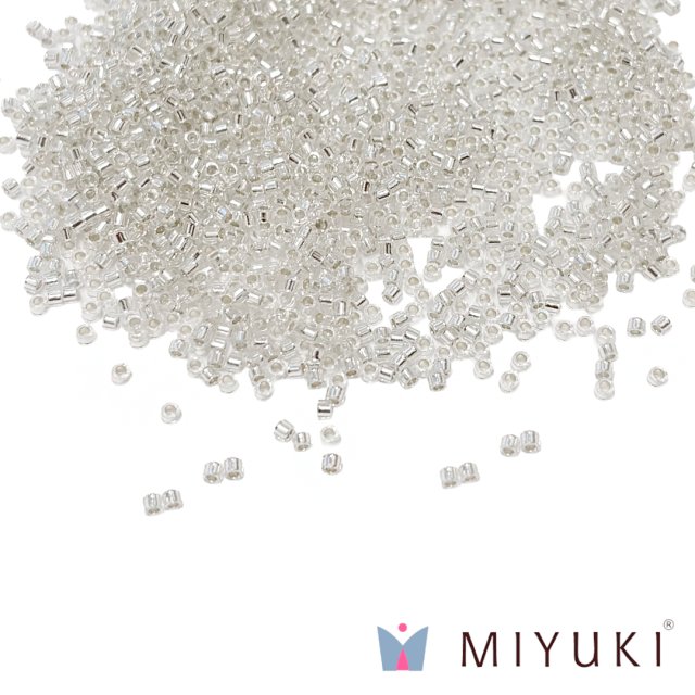 MIYUKI DELICA Nº11 FORRADO - PLATEADO / CRISTAL
