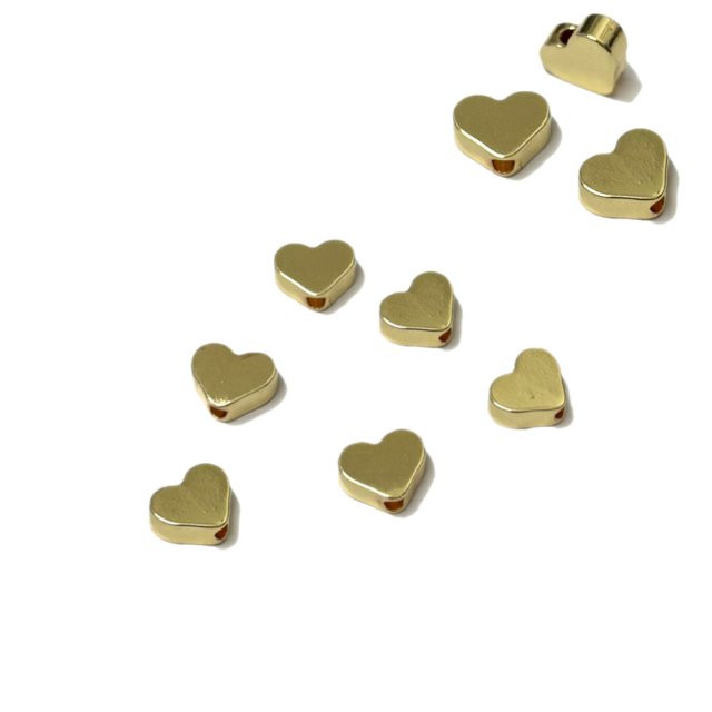 DIJE CORAZON 7X8MM - BAÑO DE ORO (SEPARADOR)