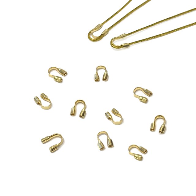 TERMINAL PROTECTOR EN U 4X4MM - BAÑO DE ORO
