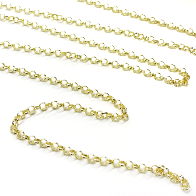 CADENA ROLO L950 (1.2X4MM) - BAÑO DE ORO