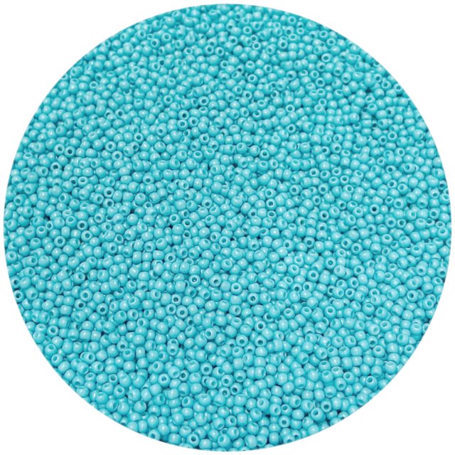 MOSTACILLAS CALIBRADAS 12/0 (2MM) - CELESTE / TURQUESA