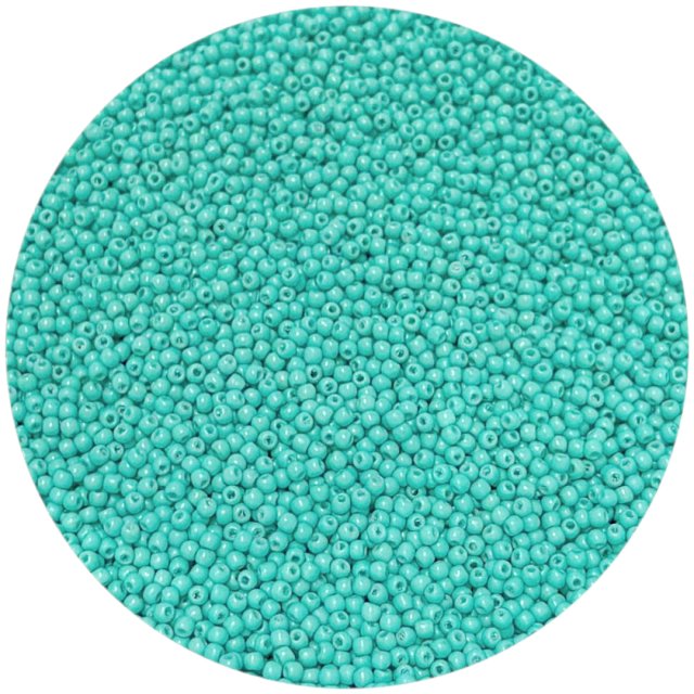 MOSTACILLAS CALIBRADAS 12/0 (2MM) - VERDE AGUA