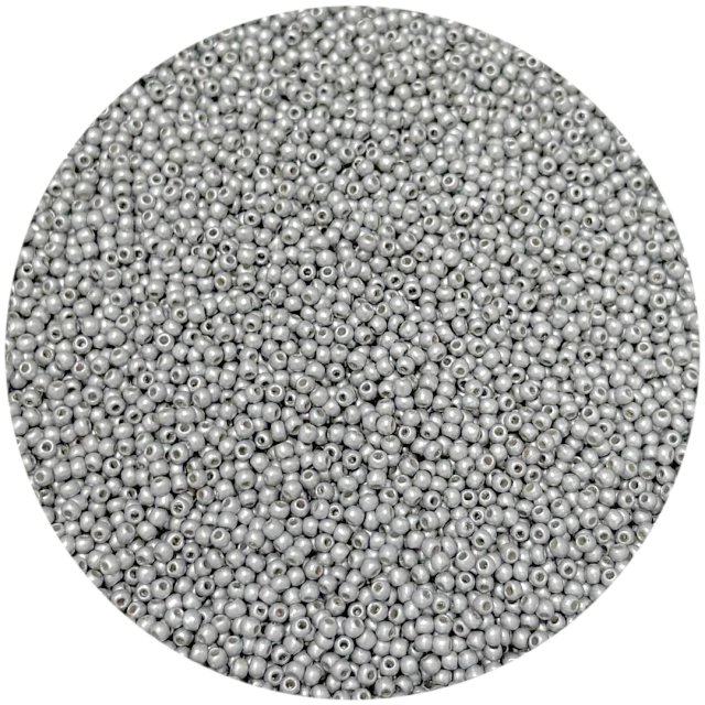 MOSTACILLAS CALIBRADAS 12/0 (2MM) - PLATEADO