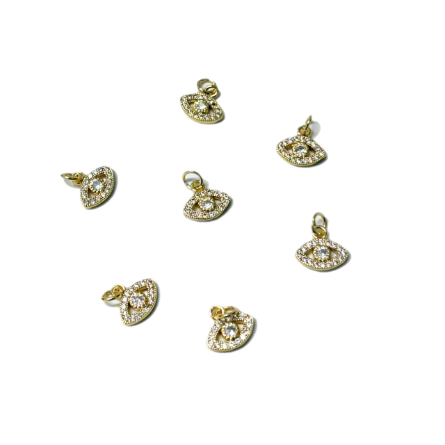 DIJE OJO 7X11MM - BAÑO DE ORO