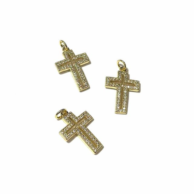 CRUZ 18X14MM - BAÑO DE ORO