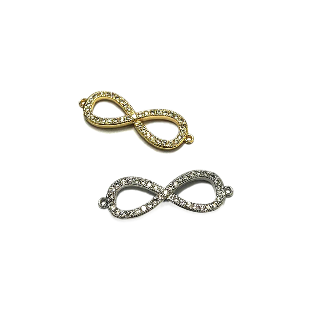 DIJE INFINITO BAÑO DE ORO 26X10MM