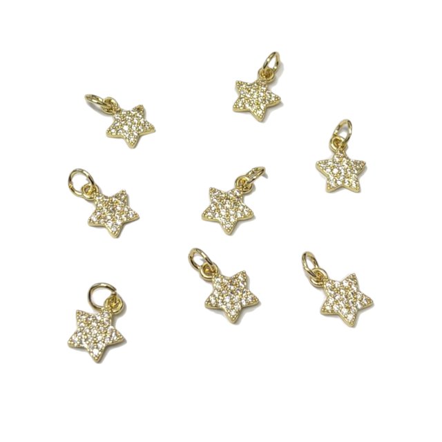 DIJE ESTRELLA 9MM - BAÑO DE ORO