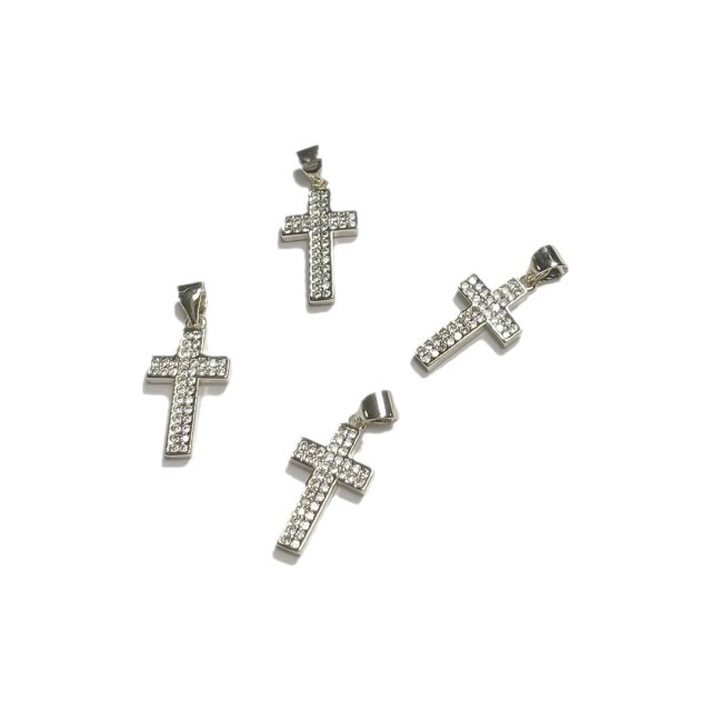 CRUZ 15X10MM - BAÑO DE RODIO