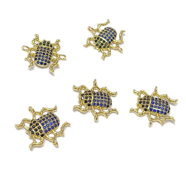 DIJE ESCARABAJO 19MM - BAÑO DE ORO (SEPARADOR)