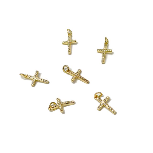 CRUZ 14X10MM - BAÑO DE ORO