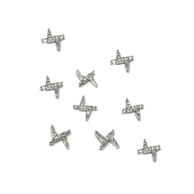DIJE RAYO 9X5MM - BAÑO DE RODIO (SEPARADOR)