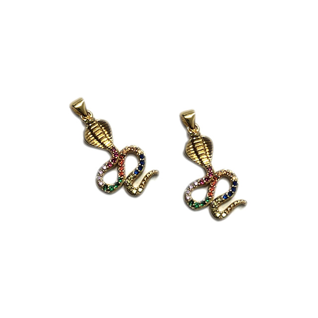 DIJE COBRA BAÑO DE ORO 21X14MM