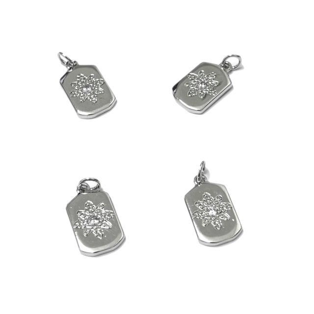 DIJE ESTRELLA MEDALLA 15X10MM - BAÑO DE RODIO