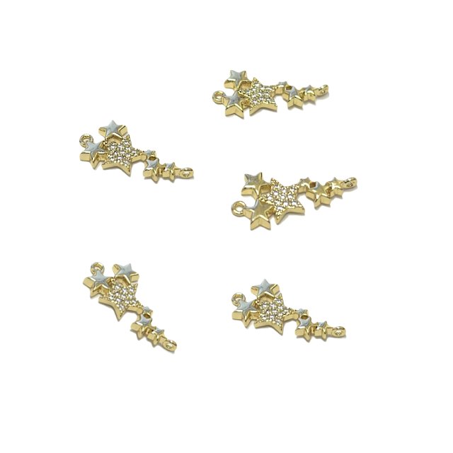 DIJE ESTRELLAS 16X10MM - BAÑO DE ORO (SEPARADOR)