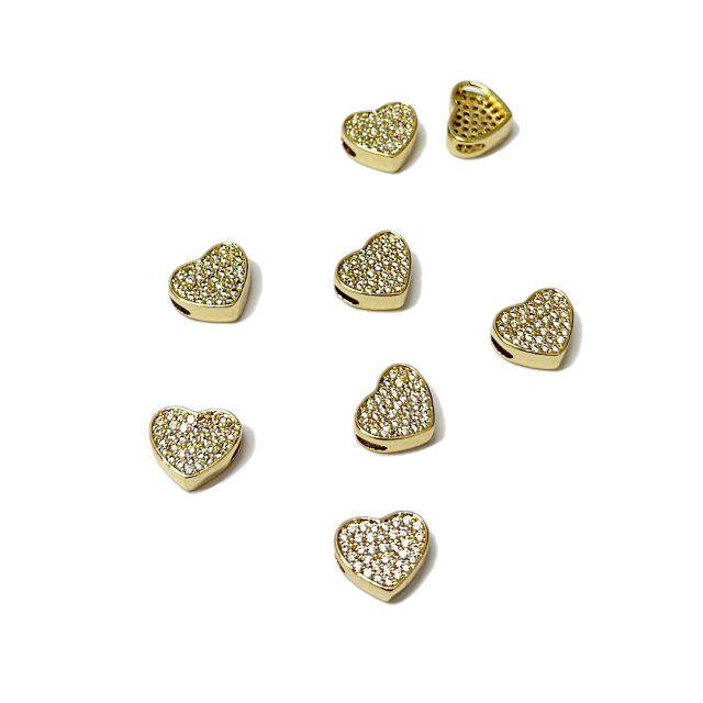 DIJE CORAZON 9X11MM - BAÑO DE ORO (SEPARADOR)