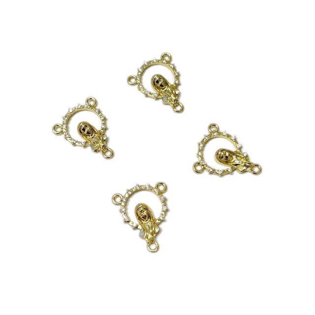 DIJE VERONICA (NIÑA) 15X12MM - BAÑO DE ORO