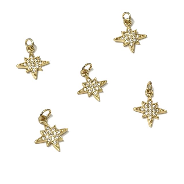 DIJE ESTRELLA 13MM - BAÑO DE ORO