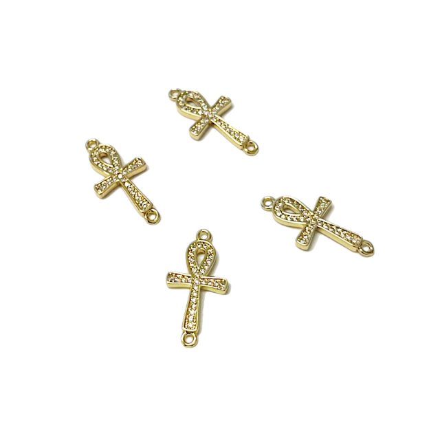 CRUZ - SEPARADOR 19X12MM - BAÑO DE ORO