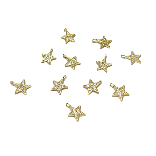 DIJE ESTRELLA 11MM - BAÑO DE ORO