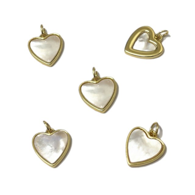 DIJE CORAZON NACAR 14X13MM - BAÑO DE ORO