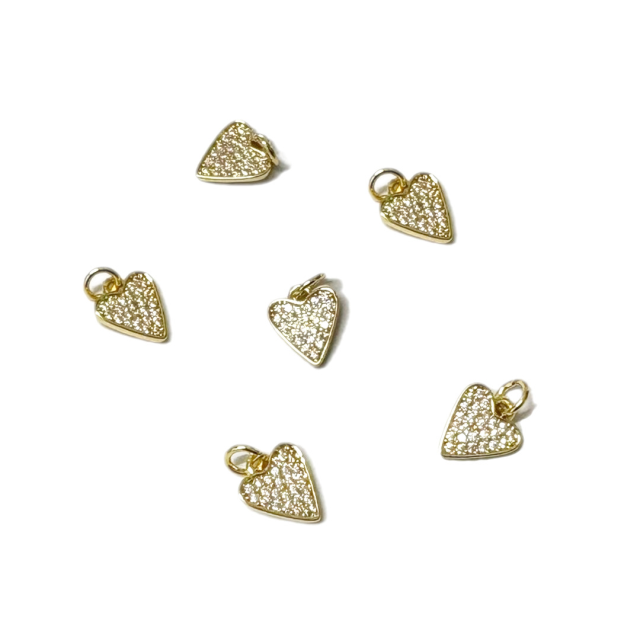 DIJE CORAZON 10X9MM - BAÑO DE ORO