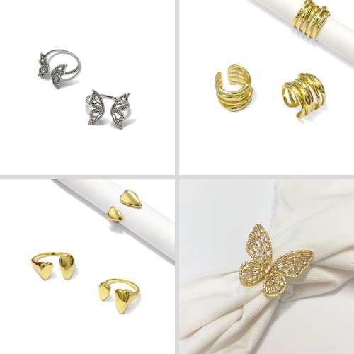 ANILLOS BAÑO DE ORO - RODIO